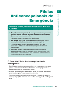 Pílulas Anticoncepcionais de Emergência
