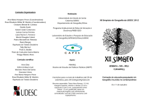 XII Simpósio de Geografia da UDESC 2012