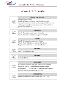 Conteudos 6os e 7os anos- 3 unidade