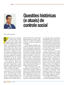 Questões históricas (e atuais) de controle social