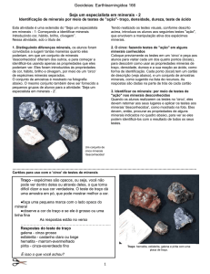 Geoideias: Earthlearningidea 166 Seja um especialista em minerais