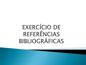 correção do exercício de referências bibliográficas
