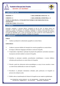 Fundamentos teórico-metodológicos da Geografia