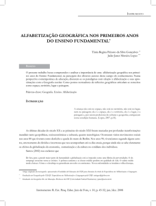 AlfAbetizAção geográficA nos primeiros Anos do ensino fundAmentAl*