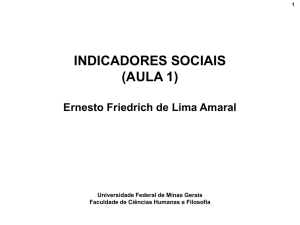INDICADORES SOCIAIS