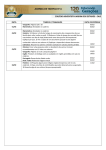 AGENDA DE TAREFAS 6º A