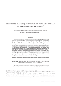 substrato e adubação fosfatada para a produção de