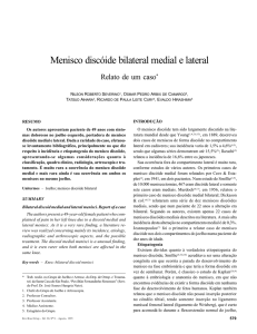 Menisco discóide bilateral medial e lateral