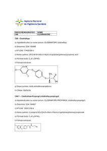 ÍNDICE MONOGRAFICO NOME C68 CLODINAFOPE C68