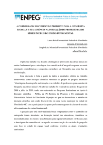 a cartografia no currículo proposto para a geografia escolar e sua