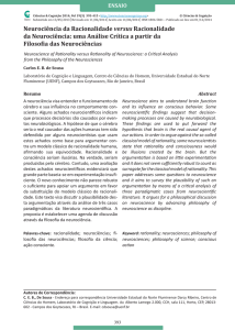 Neuroci&ecirc;ncia da Racionalidade versus Racionalidade da