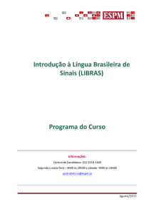 Introdução à Língua Brasileira de Sinais (LIBRAS)