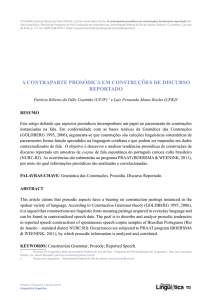 a contraparte prosódica em construções de