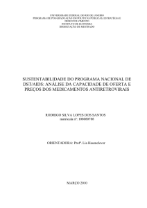 Sustentabilidade do programa nacional de DST/AIDS: análise da