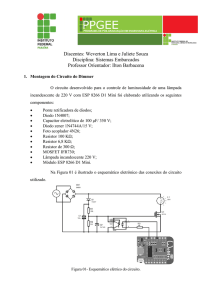 Circuito Dimmer + Programação com ESP 8266 D1 Mini