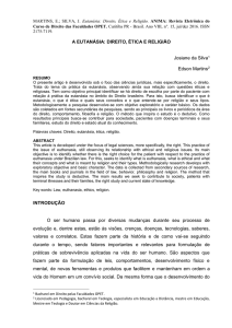 A EUTAN&Aacute;SIA: DIREITO, &Eacute;TICA E RELIGI&Atilde;O