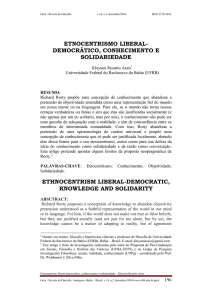 etnocentrismo liberal- democrático, conhecimento e