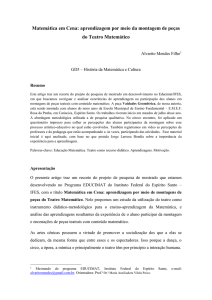 Matemática em Cena: aprendizagem por meio da