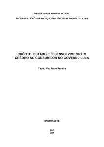 o crédito ao consumidor no governo lula