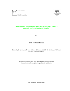 “A atividade dos profissionais de Medicina Nuclear com o Iodo