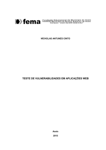 teste de vulnerabilidades em aplicações web - Fema