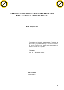 em PDF - Pós-graduação em Linguística