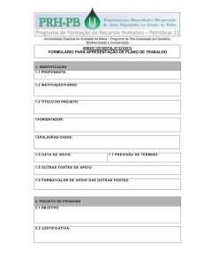 formulário para apresentação de plano de trabalho