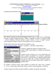 ATIVIDADES USANDO O WINPLOT 2-dim