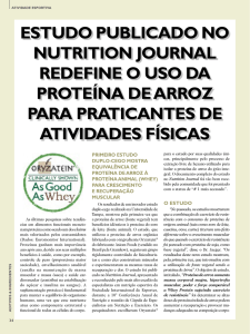 estudo publicado no nutrition journal redefine o uso da proteína de