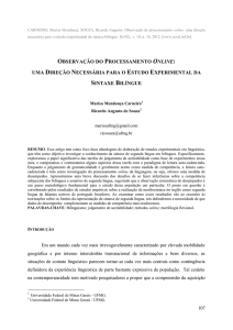 Observação do processamento online