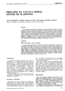 prolapso da válvula mitral, estudo de 50 doentes