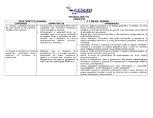 Conteúdo programático de Geografia