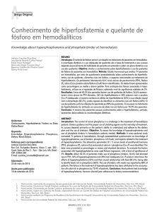 Conhecimento de hiperfosfatemia e quelante de fósforo em