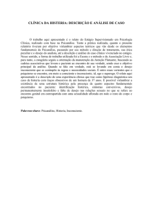 clínica da histeria: descrição e análise de caso - BVS-Psi