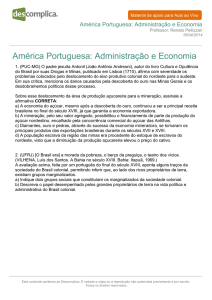 América Portuguesa: Administração e Economia