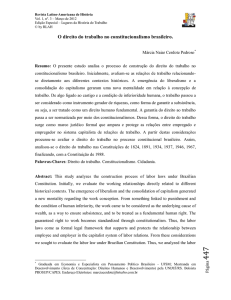 O direito do trabalho no constitucionalismo brasileiro.