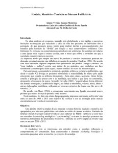 História, Memória e Tradição no Discurso Publicitário. - PUC-Rio