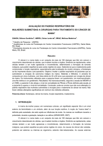 avaliação do padrão respiratório em mulheres submetidas a