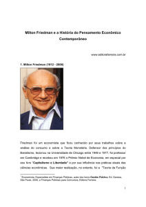 Milton Friedman e a História do Pensamento Econômico