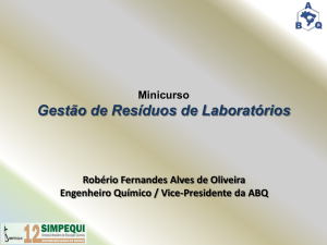 Apresentação do PowerPoint - Associação Brasileira de Química