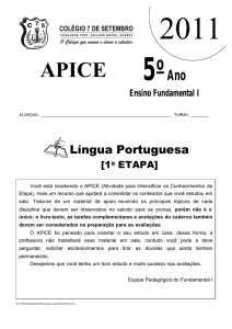 Língua Portuguesa - Colégio 7 de Setembro
