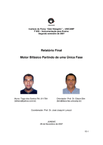 Relatório Final Motor Bifásico Partindo de uma Única Fase