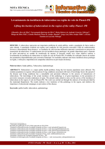 NOTA TÉCNICA Levantamento da incidência de tuberculose na