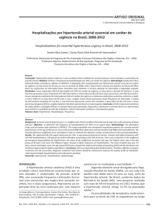 Hospitalizações por hipertensão arterial essencial em caráter de
