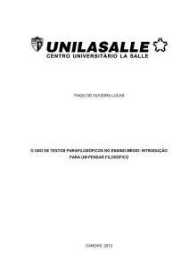 tiago de oliveira lucas o uso de textos parafilosóficos no ensino