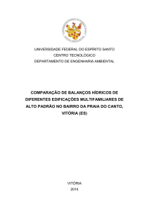 comparação de balanços hídricos de diferentes edificações