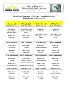 Calendário de Recuperação - 2º Bimestre