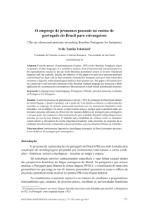 O emprego de pronomes pessoais no ensino de português do