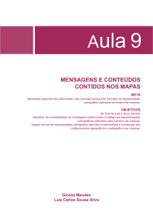 mensagens e conteúdos contidos nos mapas