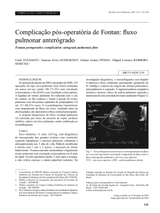 Complicação pós-operatória de Fontan: fluxo pulmonar anterógrado